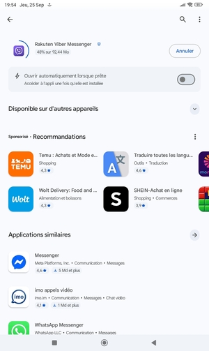 Veuillez attendre la fin de la procédure d'installation