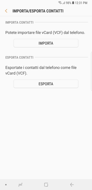 Seleziona IMPORTA