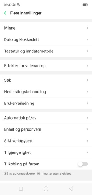 Bla til og velg Enhet og personvern