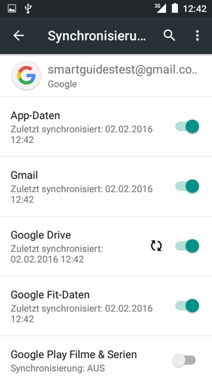 Ihre Daten werden synchronisiert