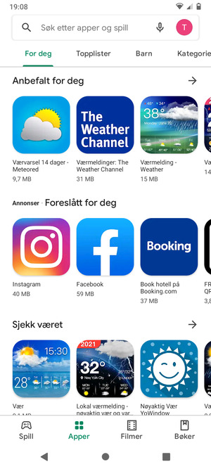 Velg søkefelt