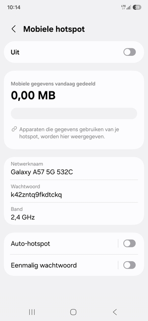 Selecteer Wachtwoord