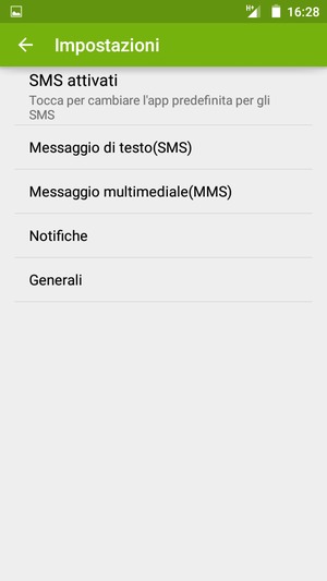 Seleziona Messaggio di testo (SMS)