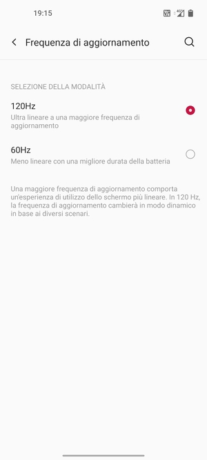 Seleziona 60Hz