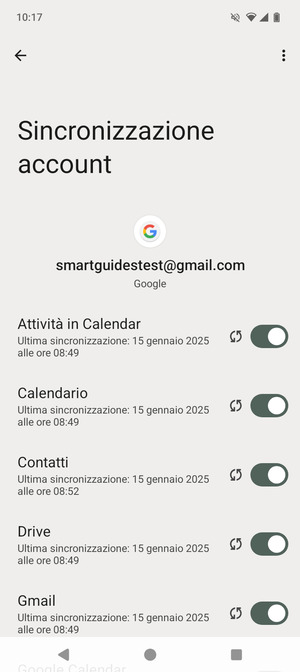 Seleziona il tasto Menu