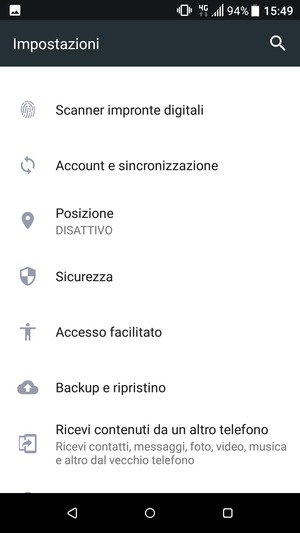 Scorri e seleziona Backup e ripristino