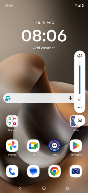 Continue to press to take the volume down to the required level