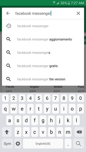 Inserisci il nome dell'app e seleziona Cerca
