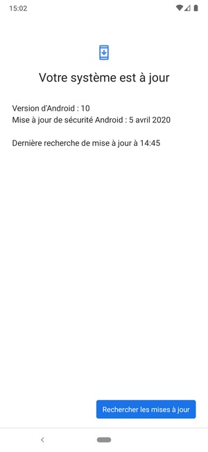 Sélectionnez Rechercher les mises à jour
