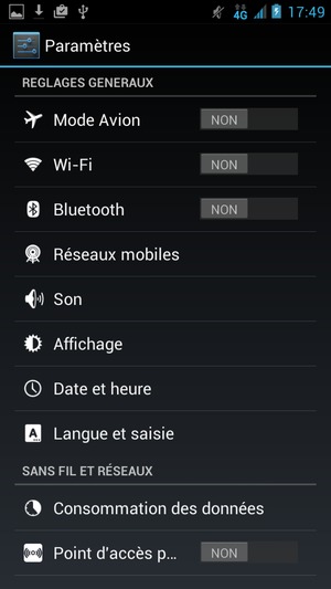 Sélectionnez Wi-Fi
