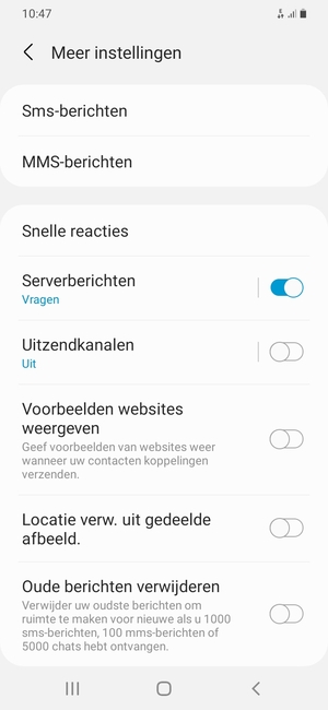 Selecteer Sms-berichten