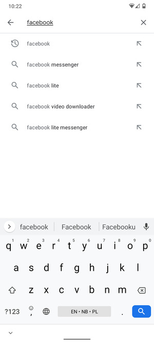 Enter the app name and select Search