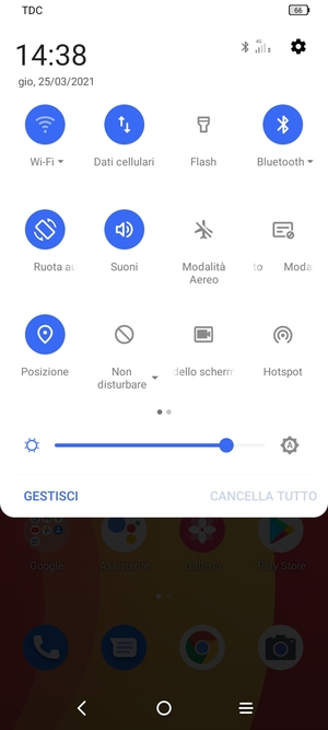 Disattiva Wi-Fi e Bluetooth