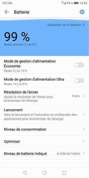 Activer le Mode de gestion d'alimentation Économie