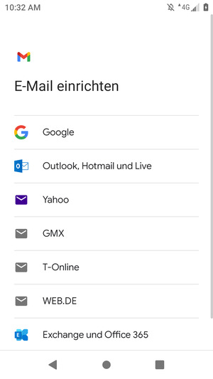 Wählen Sie Outlook, Hotmail und Live