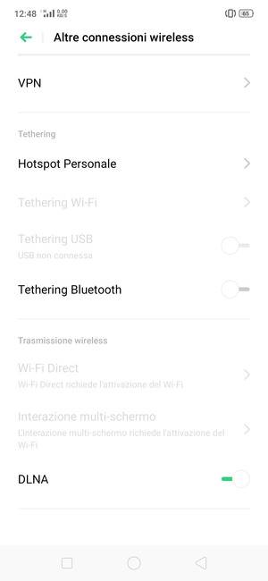 Seleziona Hotspot Personale