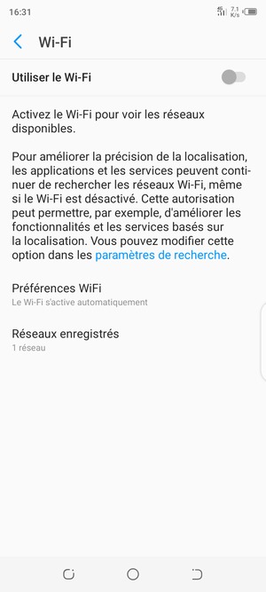 Activer le Utiliser le Wi-Fi