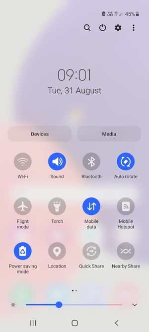 Turn on Power saving mode