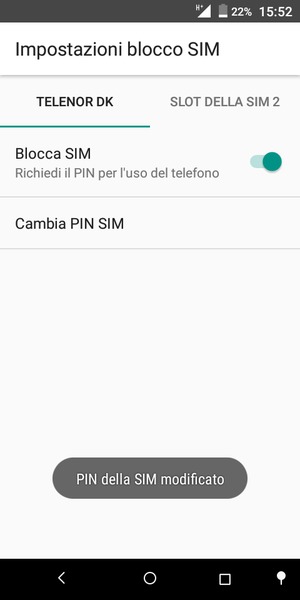 Il tuo SIM PIN è stato modificato