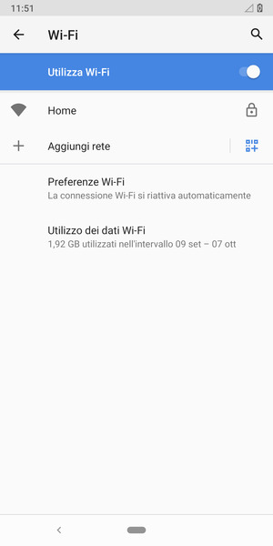 Seleziona la rete wireless a cui desideri connetterti