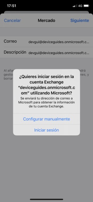Seleccione Configurar manualmente