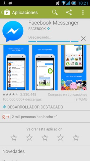 Espere a que finalice la descarga