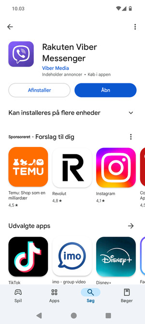 Vælg Åbn