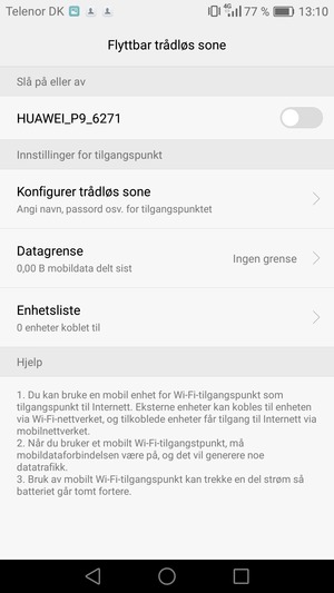 Velg Konfigurer trådløs sone