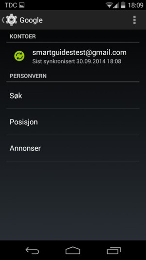 Velg kontoen din