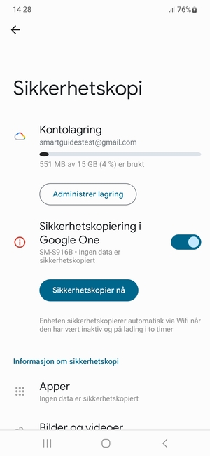 Velg Kontolagring
