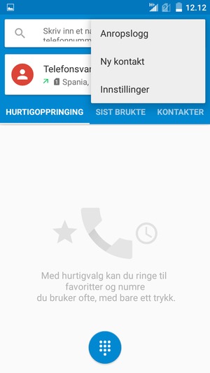 Velg Innstillinger