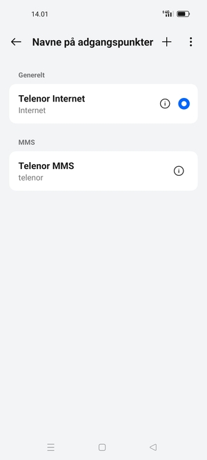 Vælg Menu-knappen