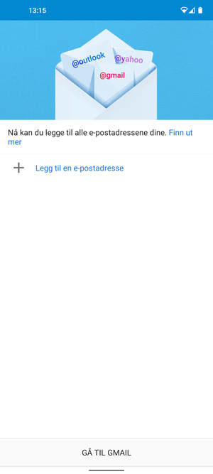 Velg Legg til en e-postadresse