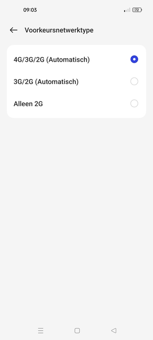 Selecteer uw voorkeursoptie