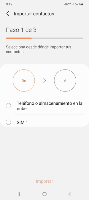 Seleccione SIM 1 o SIM 2