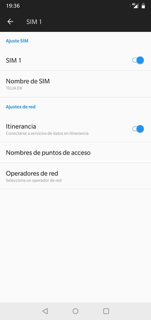 Activar o desactivar Itinerancia