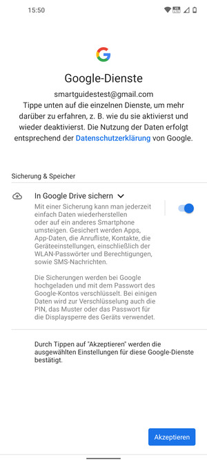 Wählen Sie Akzeptieren