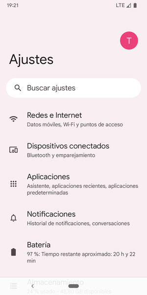 Seleccione Redes e Internet