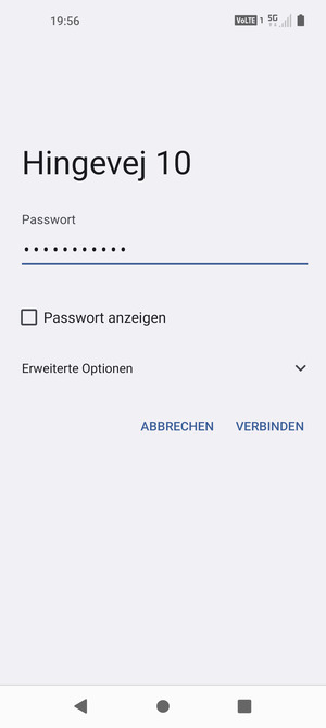 Geben Sie das WLAN-Passwort ein und wählen Sie VERBINDEN