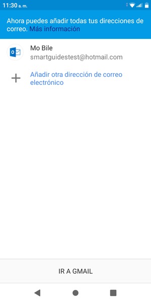 Seleccione IR A GMAIL