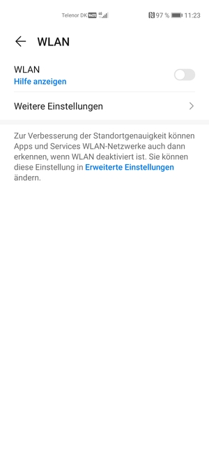 Schalten Sie WLAN ein
