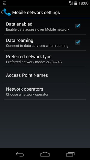Select Access Point Names