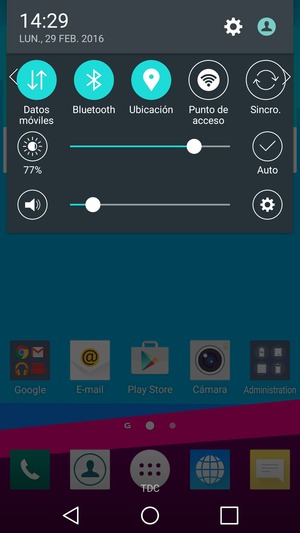 Desactive Bluetooth y Ubicación