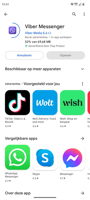 Wacht tot het installatieproces beëindigd is