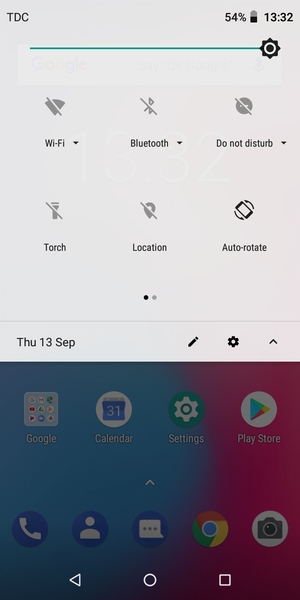 Adjust brightness to the required level