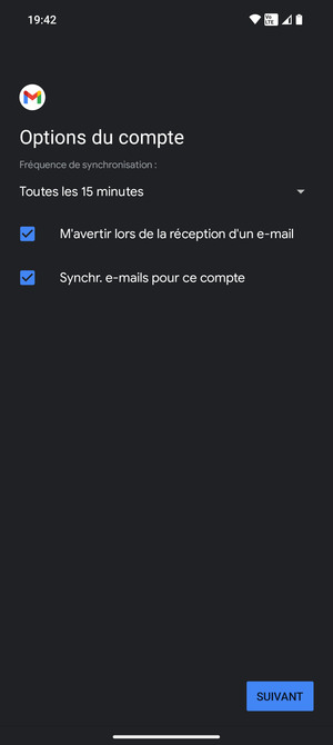 Sélectionnez SUIVANT