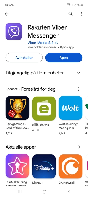 Velg Åpne