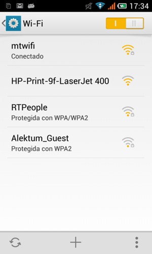 Ahora está conectado a la red Wi-Fi
