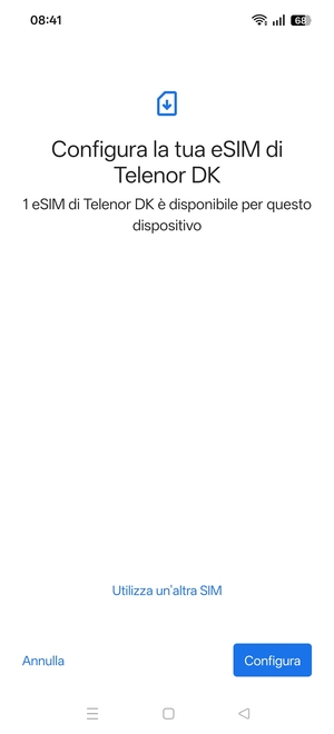 Seleziona Configura