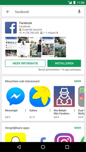 Selecteer de app